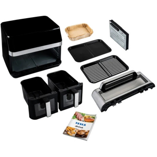 Snadná údržba a bezpečnostní prvky TESLA AirCook DualZone Q787 XXL Deluxe