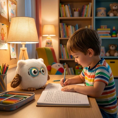 Učení hrou s interaktivní sovičkou TESLA Bambino Buddy AI OWL