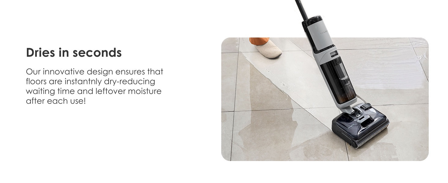 Suchá podlaha po vytření Tineco FLOOR ONE i5 Stretch Plus