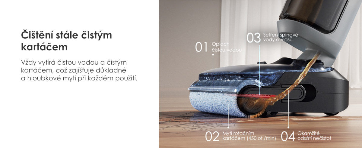 Technologie MHCBS Tineco FLOOR ONE i5 Stretch Plus