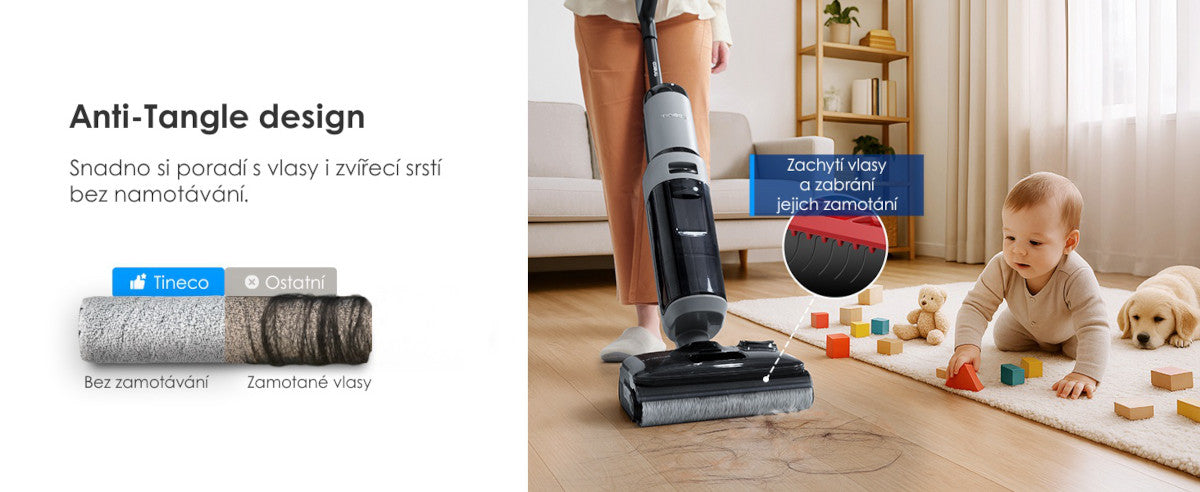 DualBlock Anti-Tangle Tineco FLOOR ONE i5 Stretch Plus