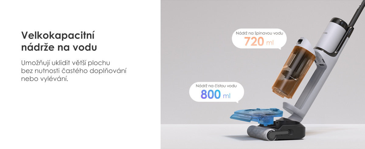 Větší nádržky Tineco FLOOR ONE i5 Stretch Plus