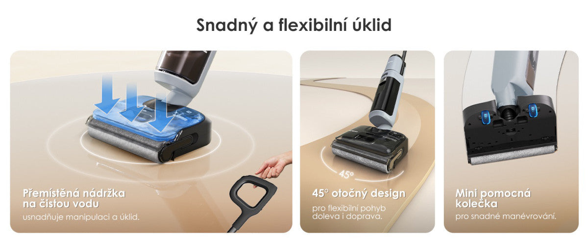 Snadná manipulace Tineco FLOOR ONE i5 Stretch Plus
