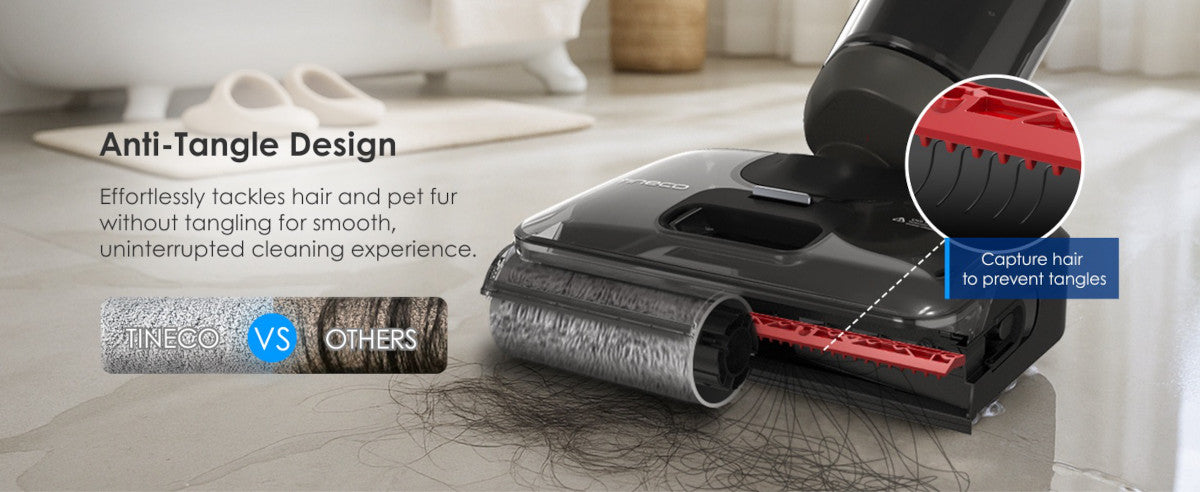 DualBlock Anti-Tangle proti namotávání vlasů – Tineco FLOOR ONE i6 Stretch Plus