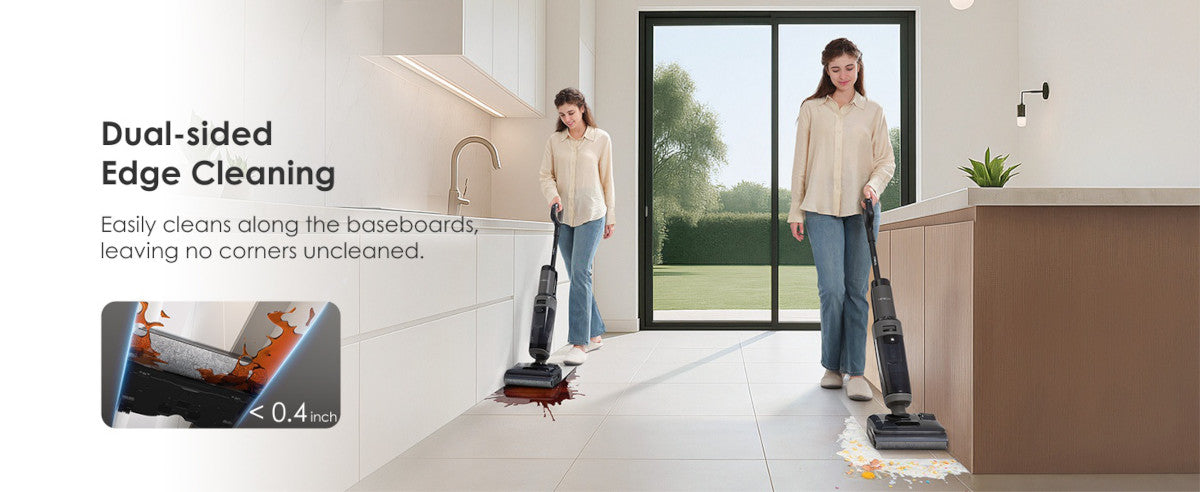 Precizní čištění podél hran DualEdge – Tineco FLOOR ONE i6 Stretch Plus