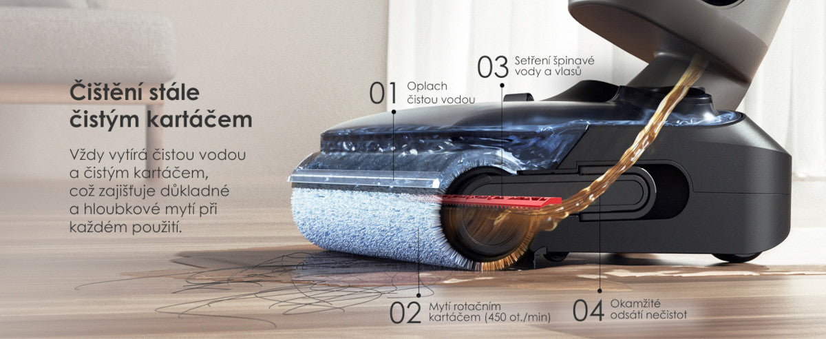 Technologie MHCBS pro čistý kartáč – Tineco FLOOR ONE i6 Stretch Plus