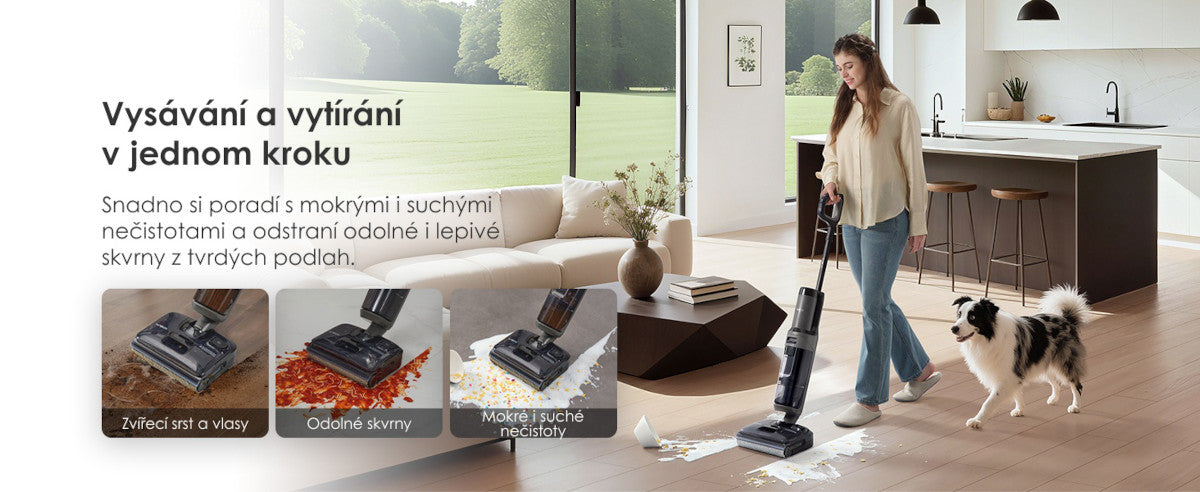Odstranění všech nečistot jedním tahem – Tineco FLOOR ONE i6 Stretch Plus