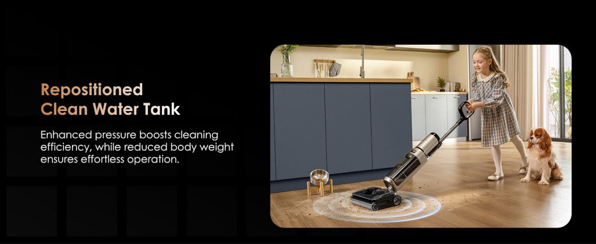 Chytře umístěná nádržka – Tineco FLOOR ONE S5 Stretch Gold