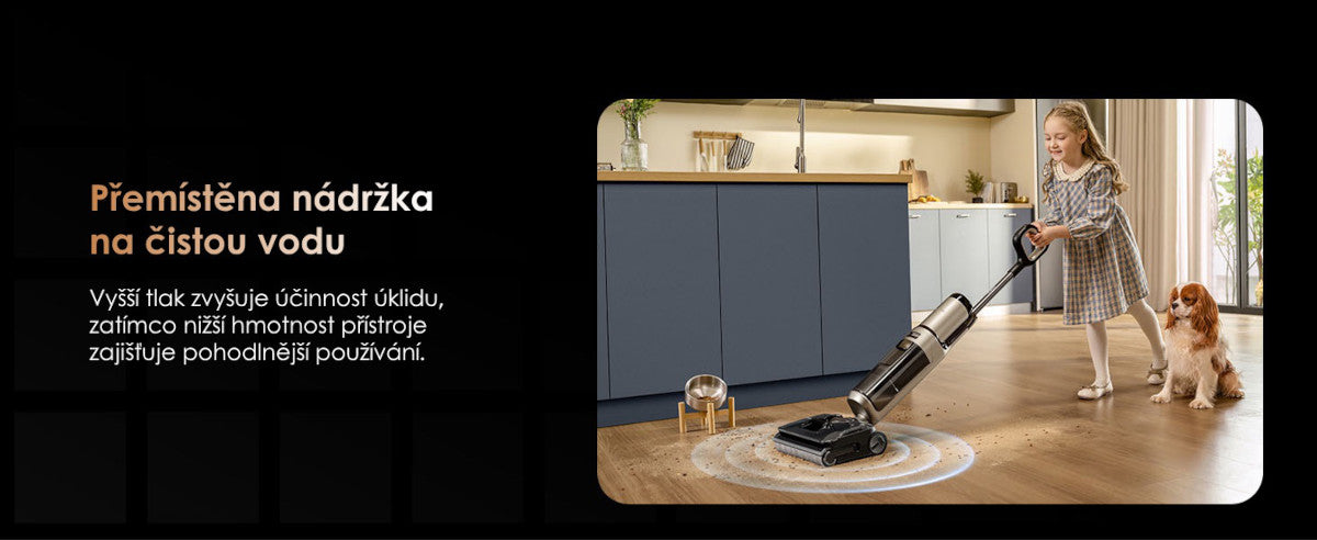 Chytře umístěná nádržka – Tineco FLOOR ONE S5 Stretch Gold
