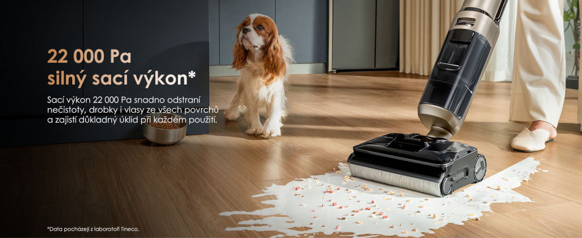 Sací výkon 22 000 Pa – Tineco FLOOR ONE S5 Stretch Gold