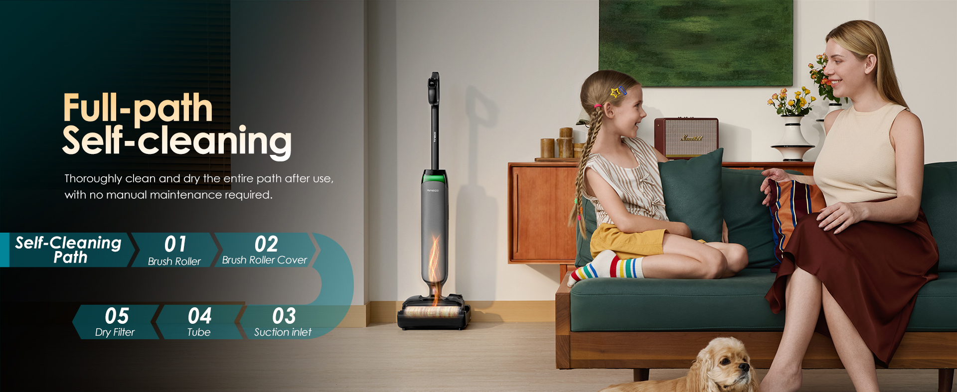 FlashDry samočištění Tineco FLOOR ONE S7 Artist Premium