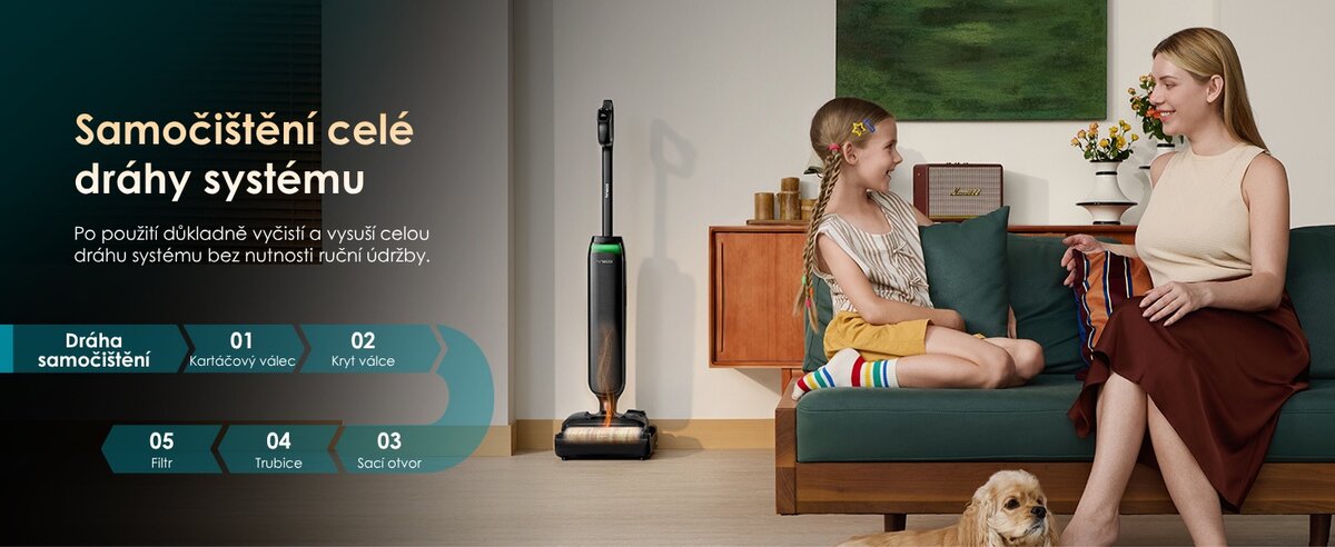 FlashDry samočištění Tineco FLOOR ONE S7 Artist Premium