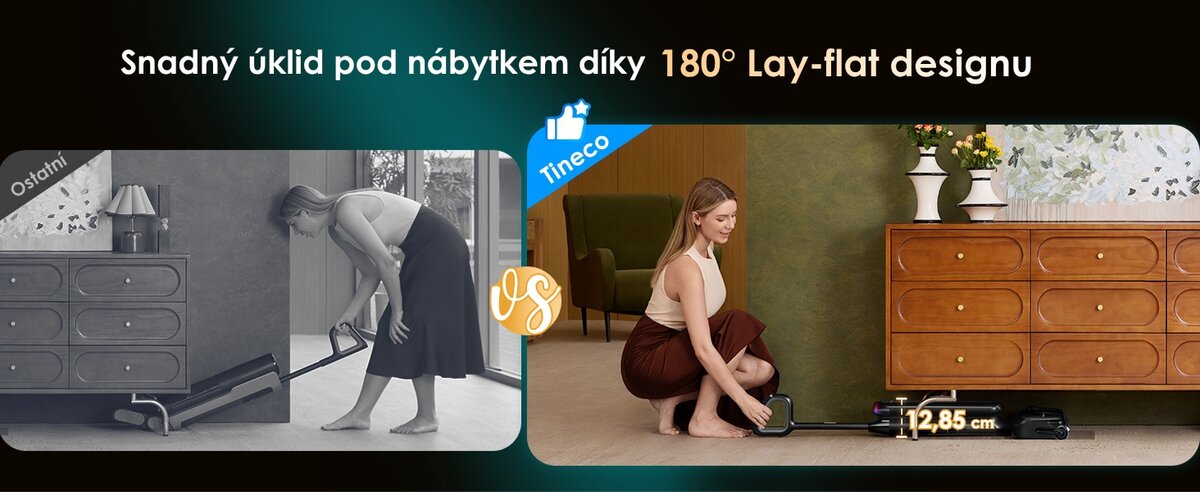 180° Lay-Flat Design Tineco FLOOR ONE S7 Artist Premium