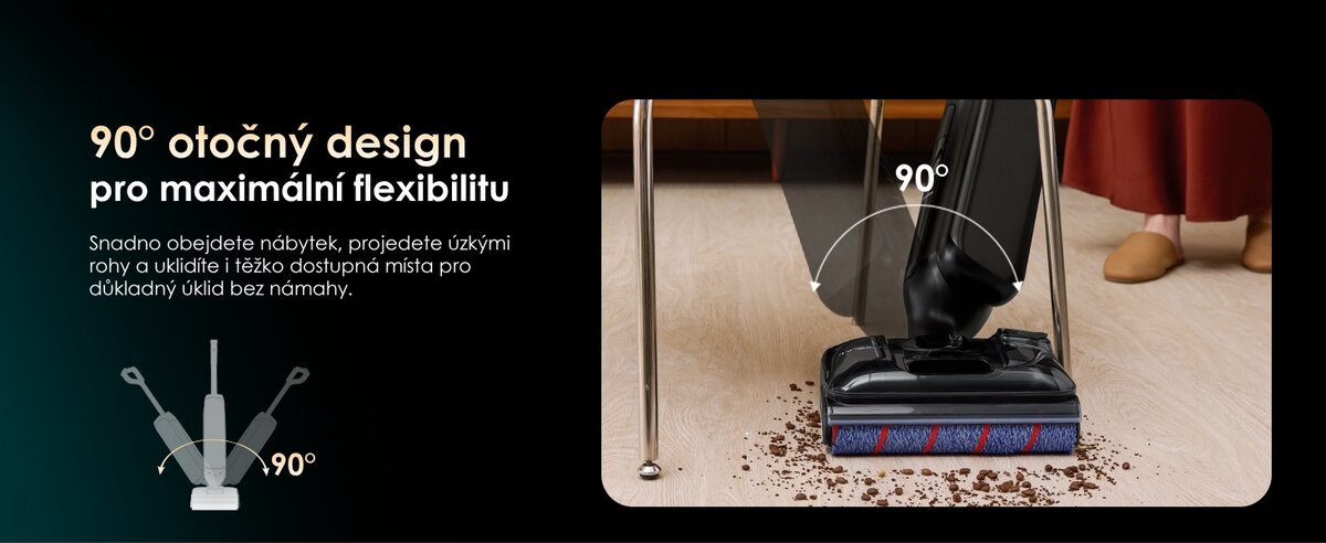 90° otočný design Tineco FLOOR ONE S7 Artist Premium