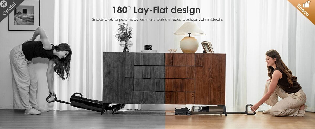 180° Lay-Flat pro úklid pod nábytkem – Tineco FLOOR ONE S7 Max Gold