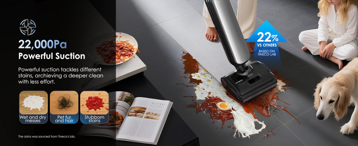 Sací výkon až 22 kPa – Tineco FLOOR ONE S9 Artist Premium