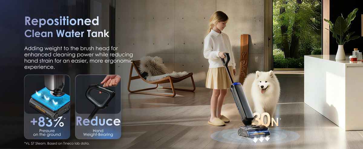 Velké nádržky na vodu – Tineco FLOOR ONE S9 Artist Steam Pro
