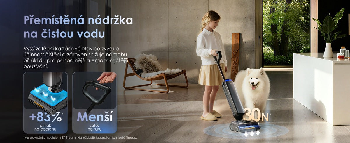 Velké nádržky na vodu – Tineco FLOOR ONE S9 Artist Steam Pro