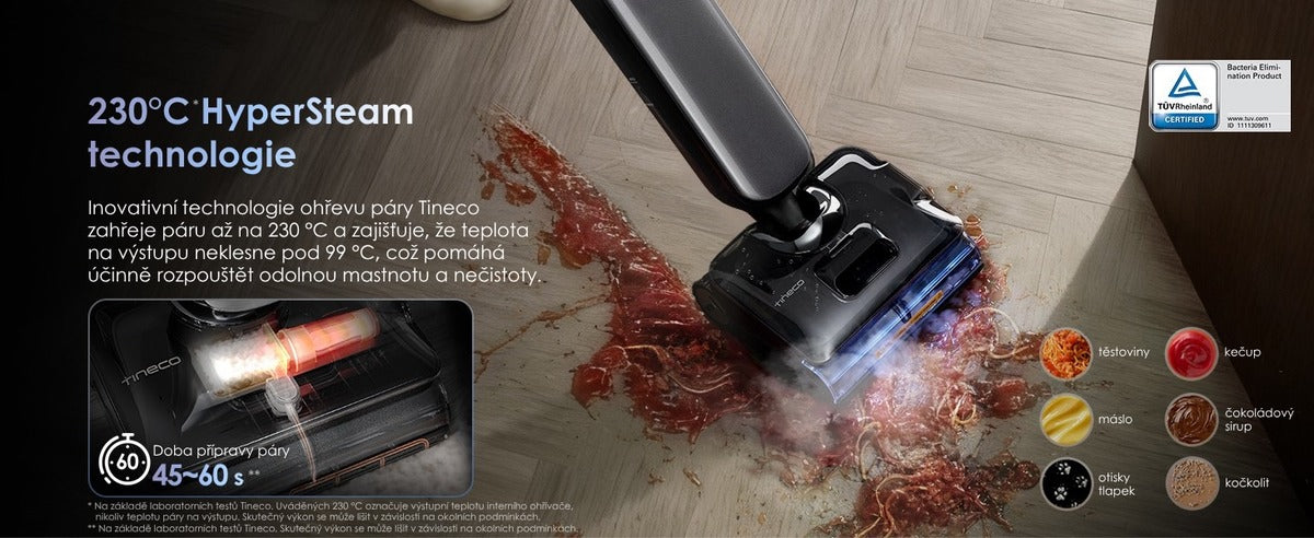 230 °C HyperSteam – Tineco FLOOR ONE S9 Artist Steam Pro