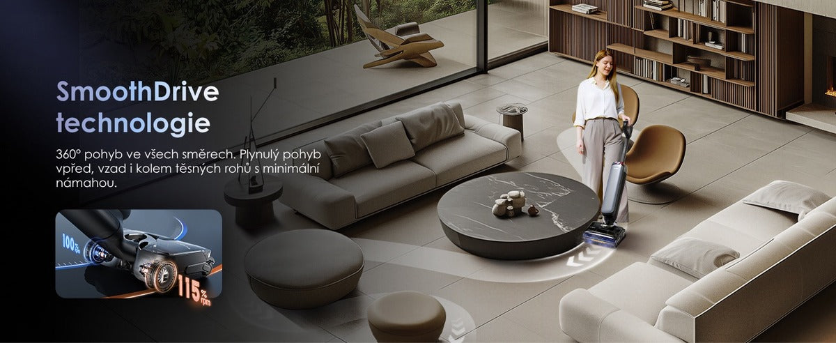 SmoothDrive Technology – Tineco FLOOR ONE S9 Artist Steam Pro