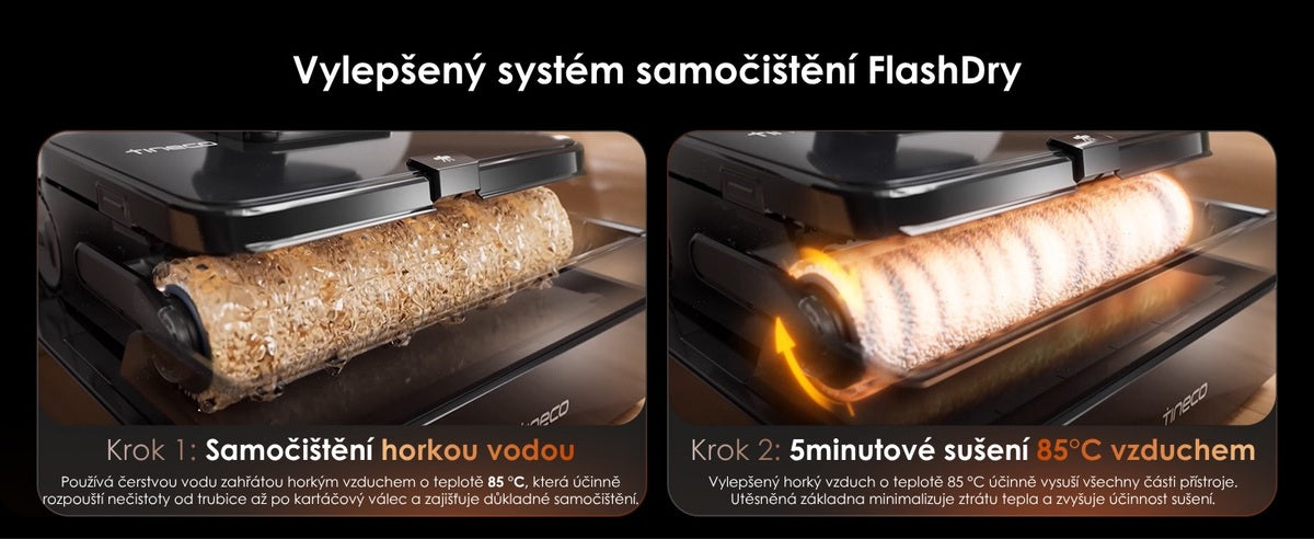 FlashDry samočištění Tineco FLOOR ONE S9 Scientist Complete