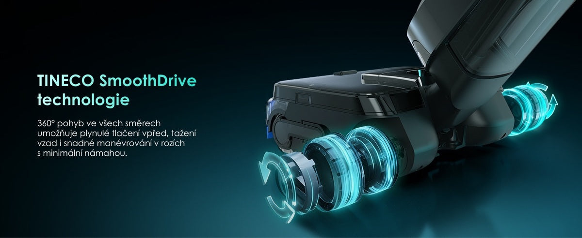 SmoothDrive plynulý pohyb Tineco FLOOR ONE S9 Scientist Complete