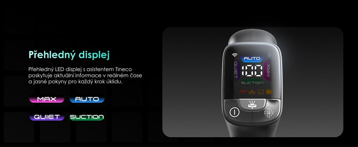 Přehledný displej Pixel Light Display Tineco FLOOR ONE S9 Scientist Complete