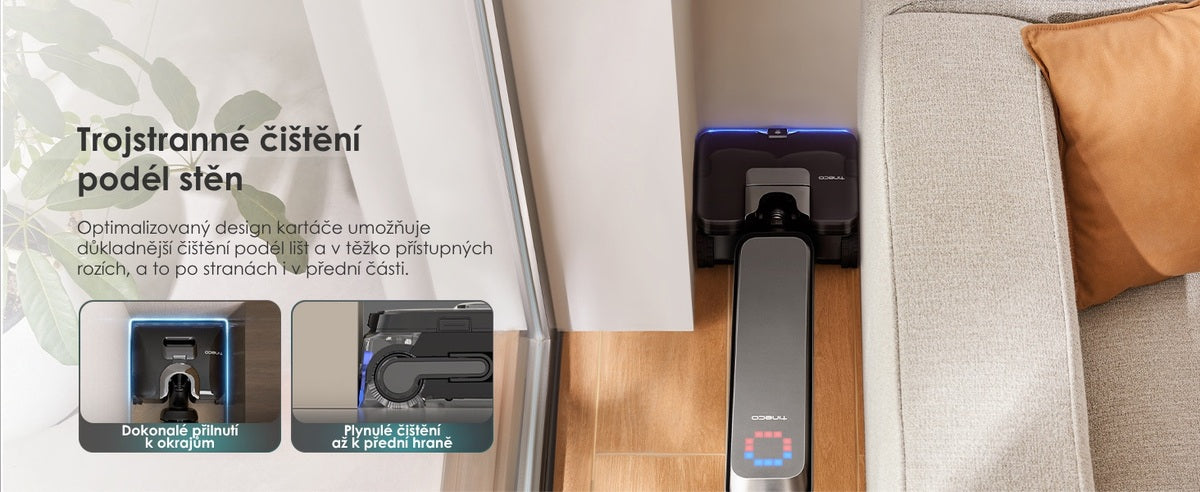 Trojstranné čištění okrajů Tineco FLOOR ONE S9 Scientist Complete