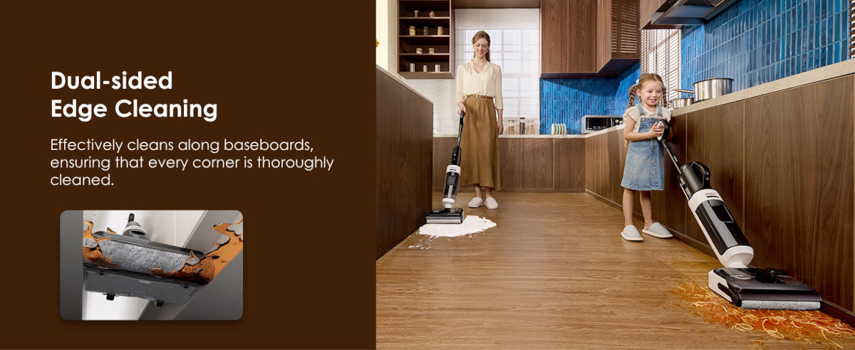 Dvoustranné čištění podél hran – Tineco FLOOR ONE Switch i5 Stretch