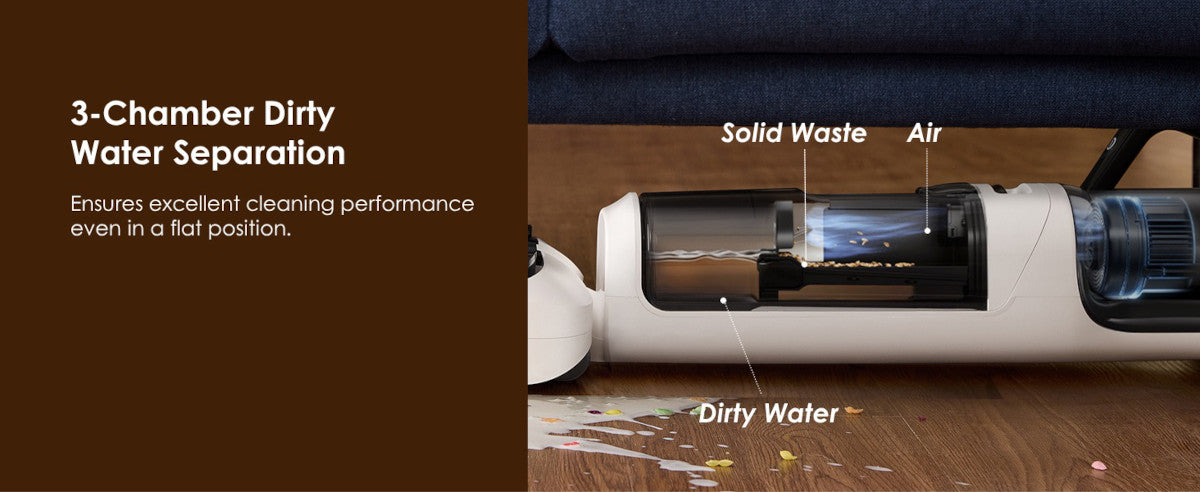 Velké nádržky pro delší úklid – Tineco FLOOR ONE Switch i5 Stretch