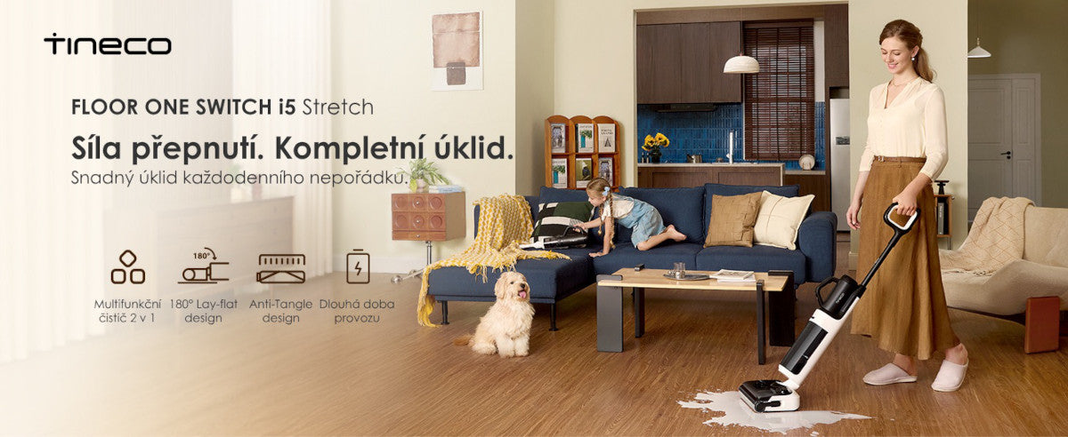 Variabilní pomocník pro úklid domácnosti – Tineco FLOOR ONE Switch i5 Stretch
