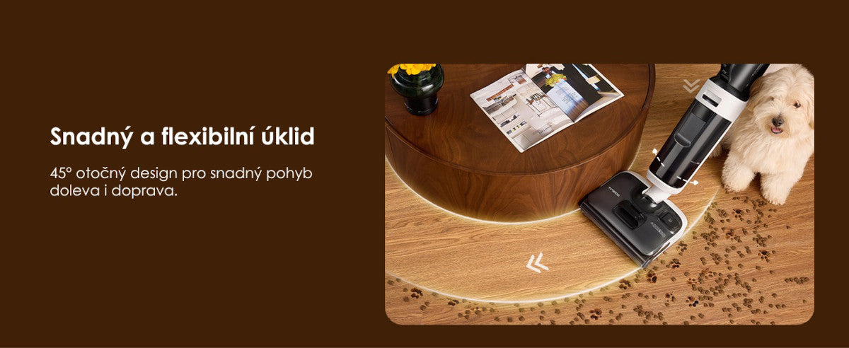 45° otočný design – Tineco FLOOR ONE Switch i5 Stretch