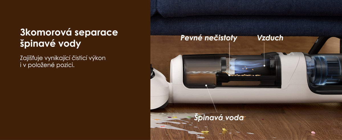 Velké nádržky pro delší úklid – Tineco FLOOR ONE Switch i5 Stretch