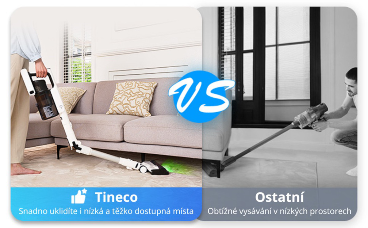 180° skládací trubice Tineco Pure ONE A50S