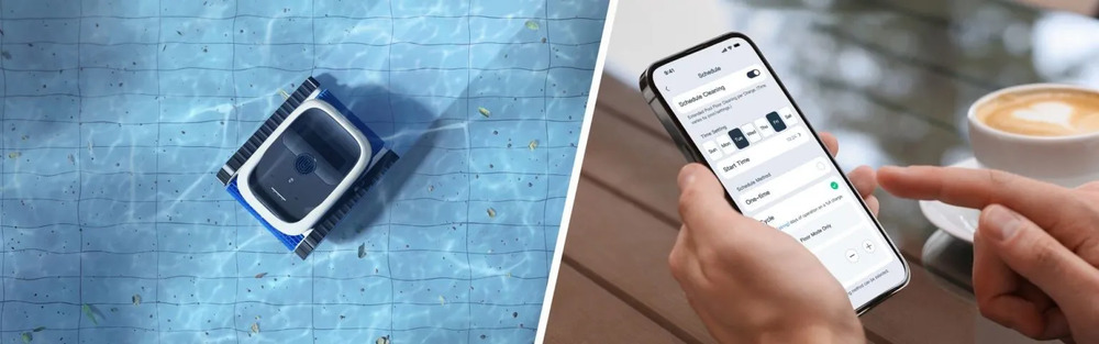 Pohodlná a plně automatická údržba bazénu - ECOVACS ULTRAMARINE P1