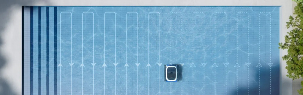 Inteligentní navigace, kompletní pokrytí - ECOVACS ULTRAMARINE P1