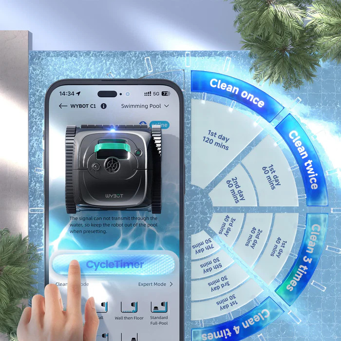 Ovládání přes aplikaci Wybot C1