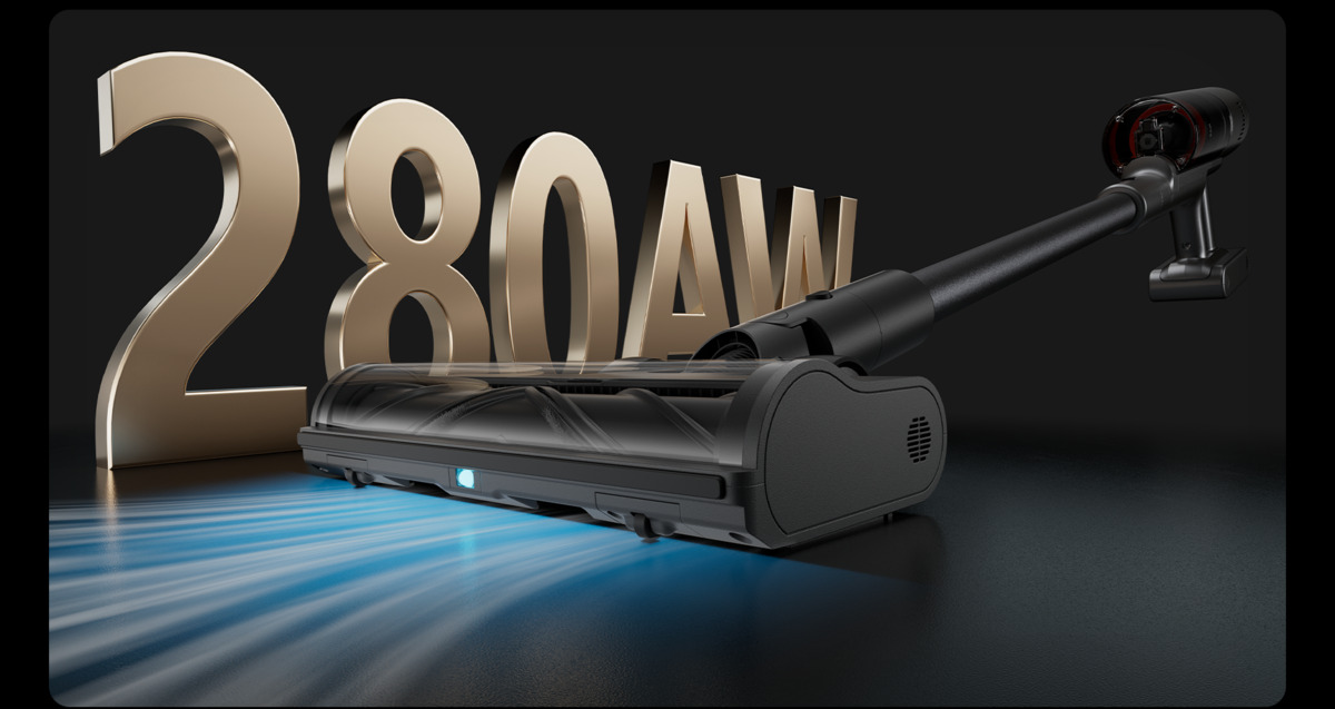 Silné sání 280 AW na méně tahů – Xiaomi Mijia Vacuum Cleaner 4 Pro