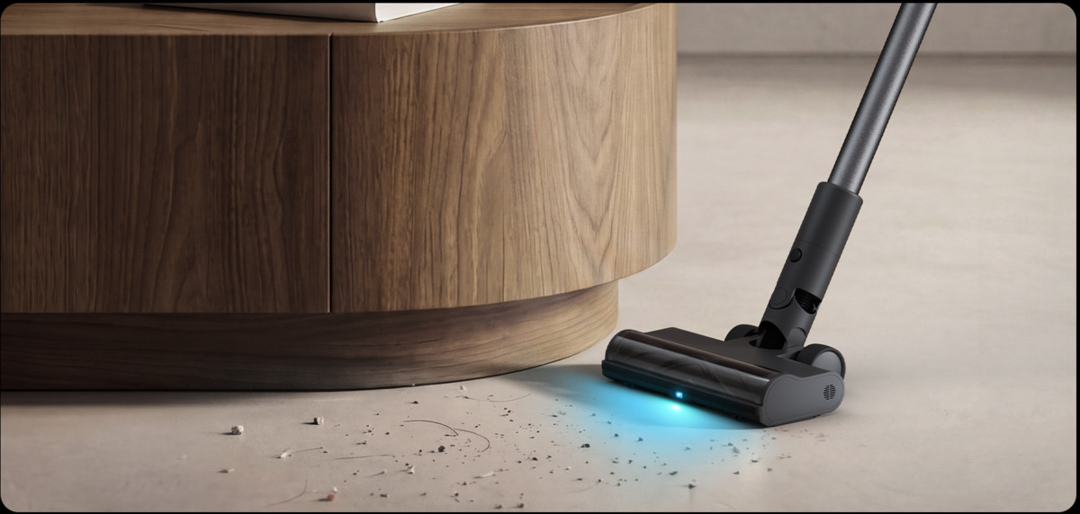Modré světlo odhalí i jemný prach – Xiaomi Mijia Vacuum Cleaner 4 Pro